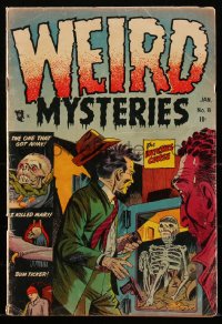 1y0470 WEIRD MYSTERIES #8 comic book January 1954 pre-code horror, cover art by Bernard Baily!