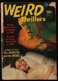 1y0475 WEIRD THRILLERS #1 comic book 1951 photo cover featuring classic horror actor Rondo Hatton!