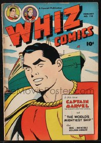 1y0525 WHIZ COMICS #118 comic book February 1950 Captain Marvel The World's Mightiest Mortal!