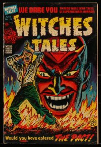 1y0478 WITCHES TALES #19 comic book June 1953 great Devil cover art by Lee Elias, Bob Powell