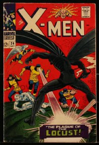 1y0496 X-MEN #24 comic book September 1966 cover pencils by Werner Roth, inks by Dick Ayers!