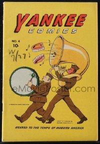 1y0571 YANKEE COMICS #4 5x7 comic book 1943 wacky WWII art by Jack Cole, Charles Biro & more!