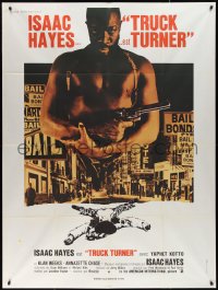 1y0057 TRUCK TURNER French 1p 1976 different art and image of Isaac Hayes & dead guy!