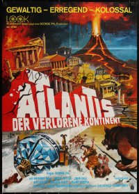 1y1355 ATLANTIS THE LOST CONTINENT German R1970s George Pal sci-fi, cool fantasy art!