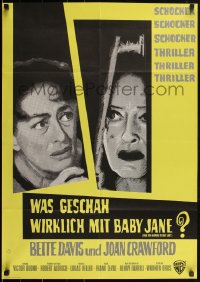 1y1386 WHAT EVER HAPPENED TO BABY JANE? German 1963 Aldrich, scariest Bette Davis & Joan Crawford!