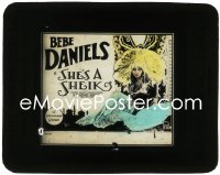 1y1574 SHE'S A SHEIK glass slide 1927 great image of Bebe Daniels wearing elaborate costume!