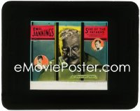 1y1576 SINS OF THE FATHERS glass slide 1928 art of Emil Jannings in jail, 1st Ruth Chatterton!