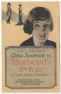 1y1501 BLUEBEARD'S 8th WIFE herald 1923 Gloria Swanson & her modern millionaire husbnad, ultra rare!