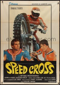 1y0306 SPEED CROSS Italian 1p 1979 different images of motorcycle and dirt bike racers, rare!