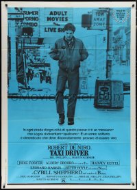 1y0233 TAXI DRIVER Italian 1p R1970s classic image of Robert De Niro, directed by Martin Scorsese!
