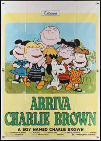 1y0247 BOY NAMED CHARLIE BROWN Italian 2p 1970 art of Charles M. Schulz's Snoopy & the Peanuts!