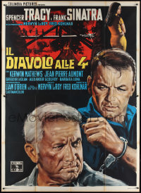 1y0255 DEVIL AT 4 O'CLOCK Italian 2p 1961 different artwork of Spencer Tracy & Frank Sinatra!