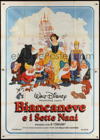 1y0275 SNOW WHITE & THE SEVEN DWARFS Italian 2p R1970s Walt Disney animated cartoon fantasy classic