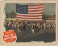 1y1034 BELLS OF CAPISTRANO LC 1942 Gene Autry, cowboys & cowgirls with gigantic American flag!