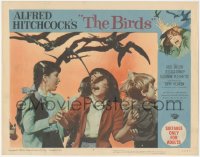 1y1039 BIRDS LC #3 1963 Alfred Hitchcock, wonderful close image of terrified kids attacked by birds!