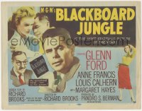 1y0944 BLACKBOARD JUNGLE TC 1955 teacher Glenn Ford, Margaret Hayes, Anne Francis, classic!