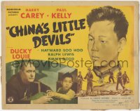 1y0948 CHINA'S LITTLE DEVILS TC 1945 Harry Carey & Ducky Louie, orphan helps American flyers, rare!