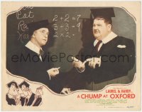1y1051 CHUMP AT OXFORD LC #4 R1946 Stan Laurel & Oliver Hardy in caps & gowns doing math at school!