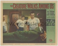 1y1058 CREATURE WALKS AMONG US LC #8 1956 Jeff Morrow, Rex Reason & others examine wounded monster!