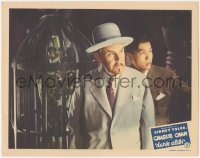 1y1062 DARK ALIBI LC 1946 Sidney Toler as Charlie Chan with Benson Fong by skeleton in cage!