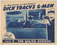 1y1066 DICK TRACY'S G-MEN chapter 3 LC 1939 Ralph Byrd, Chester Gould border art, False Signal!