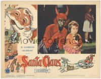 1y1188 SANTA CLAUS LC #2 1960 wonderful surreal Christmas image of Devil behind young girl!