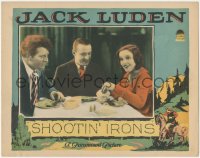 1y1193 SHOOTIN' IRONS LC 1927 cowboys Jack Luden & Fred Kohler wearing suits with Sally Blane, rare!