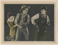 1y1205 SURE FIRE LC 1921 early John Ford, Molly Malone hidse behind Hoot Gibson threatening bad guy!