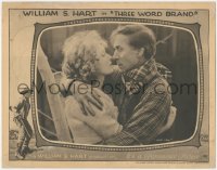 1y1213 THREE WORD BRAND LC 1921 best romantic close up of William S. Hart & Jane Novak, ultra rare!