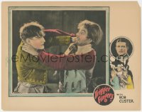 1y1218 TRIGGER FINGERS LC 1924 great close up of tough cowboy Bob Custer in death struggle!
