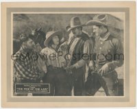 1y1226 WEB OF THE LAW LC 1923 great close up of real life Texas Ranger Bill Miller staring at lady!