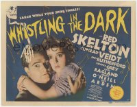 1y1012 WHISTLING IN THE DARK TC 1941 scared Red Skelton & Ann Rutherford + cool skeleton art!