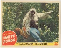 1y1231 WHITE PONGO LC 1945 wild albino fake ape grabs Maris Wrixon in the jungle, ultra rare!