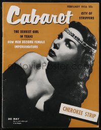 1y1449 CABARET magazine February 1956 How Men Become Female Impersonators, sexy nude images!