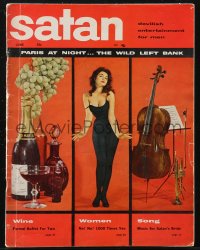 1y1473 SATAN magazine June 1957 full-color centerful with sexy nude bride!