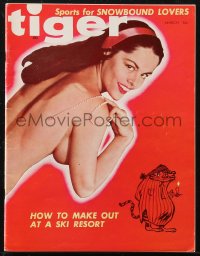 1y1475 TIGER magazine March 1957 filled with great articles & sexy nude images!