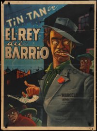 1y1428 EL REY DEL BARRIO Mexican poster 1950 Valdes as Tin Tan by Ernesto Garcia Cabral, ultra rare!