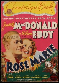 1y0145 ROSE MARIE pressbook 1936 Jeanette MacDonald & Canadian Mountie Nelson Eddy, very rare!