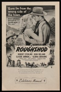 1y0146 ROUGHSHOD pressbook 1949 super sleazy Gloria Grahame isn't good enough to marry, very rare!