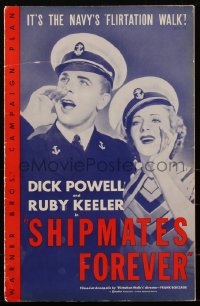 1y0151 SHIPMATES FOREVER pressbook 1935 Dick Powell & Ruby Keeler in sailor caps, ultra rare!