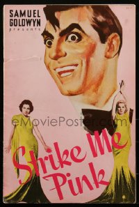 1y0156 STRIKE ME PINK pressbook 1936 huge art of Eddie Cantor + gorgeous Goldwyn Girls, ultra rare!