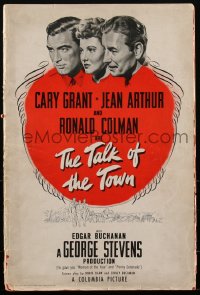 1y0158 TALK OF THE TOWN pressbook 1942 Cary Grant, Jean Arthur, Ronald Colman, George Stevens, rare!