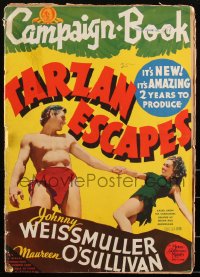 1y0159 TARZAN ESCAPES pressbook 1936 Johnny Weissmuller, Maureen O'Sullivan as Jane, ultra rare!