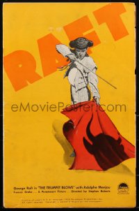 1y0170 TRUMPET BLOWS pressbook 1934 full-length George Raft in matador outfit, ultra rare!