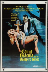 1y0857 SATANIC RITES OF DRACULA 1sh 1978 great artwork of Count Dracula & his Vampire Bride!