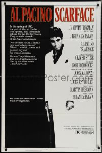 1y0859 SCARFACE 1sh 1983 Al Pacino as Tony Montana, Brian De Palma, Oliver Stone!