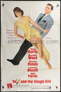 1y0862 SEX & THE SINGLE GIRL 1sh 1965 great full-length image of Tony Curtis & sexiest Natalie Wood!