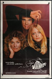 1y0863 SHAMPOO 1sh 1975 best close up of Warren Beatty, Julie Christie & Goldie Hawn!