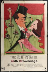 1y0868 SILK STOCKINGS 1sh 1957 art of Fred Astaire & Cyd Charisse by Jacques Kapralik!