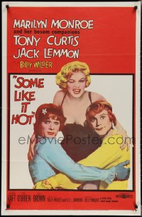 1y0872 SOME LIKE IT HOT 1sh 1959 sexy Marilyn Monroe with Tony Curtis & Jack Lemmon in drag!